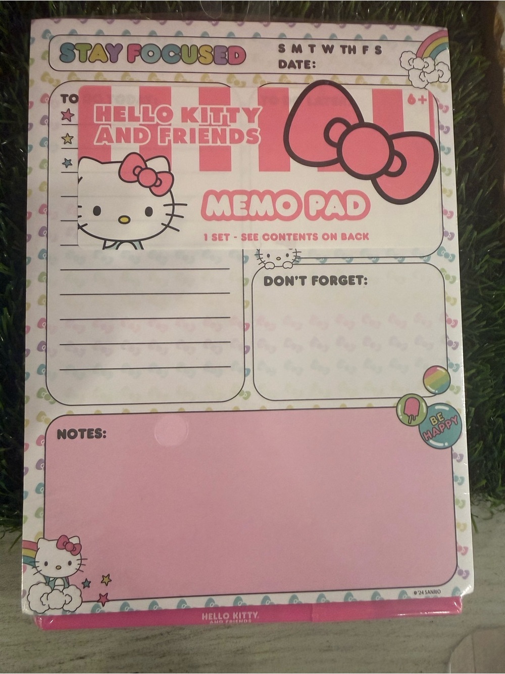 Hello Kitty Pink and White Memo Pad